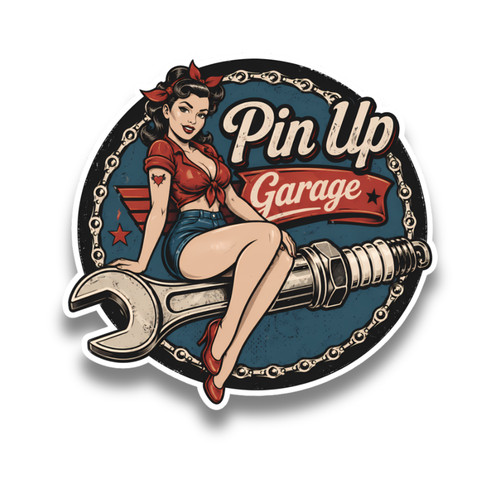 Pinup girl garage - old, school