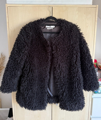 Mango black longline woolen - longline,