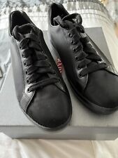 Prada Ladies Leather Nylon Black Trainers Size UK 6 EU 39 Fits 6.5 Uk Boxed/bag