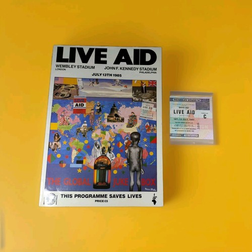 Live aid ticket concert - ticket, +
