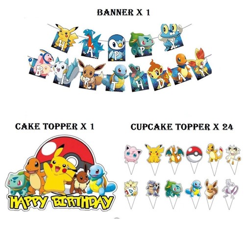 Pokemon happy birthday banner - pokemon,