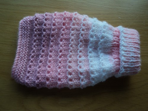 Hand knitted dog - hand,