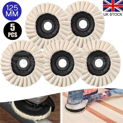 125mm wool flap felt - 5x,