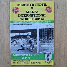 MERTHYR TYDFIL V. MALTA XI -