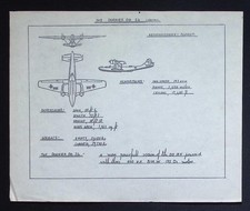 Original WWII Aircraft Recognition Drawing – Dornier Do 24 German Reconnaissance