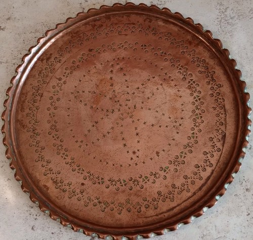 Vintage copper tray - copper, pressed