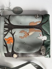 Ciccia Grey Green Crossbody Bag In Thee Woods With Diamonds