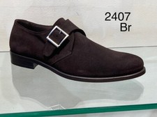 Men's Dark Brown Suede Monk