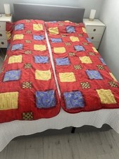 Pair Vintage Sleeping Bag 80’s 90’s Retro Camping Red Festival Prop Camper Van