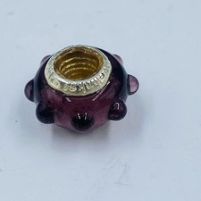 925 sterling silver charm Purple Glass Bead Lovelinks