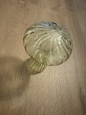 Klevering Glass Mushroom Toadstool Vase Lime Green