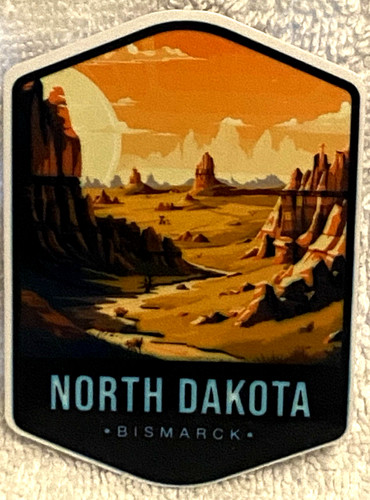 North dakota bismark sticker - north,