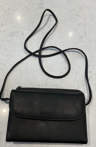 Small black leather rosetti - leather,