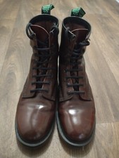 NPS Solovair Oxblood Hi-Shine 8 Eye Derby Boot, made in Northampton