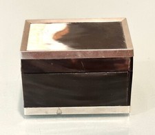 Vintage Unused Carved Staghorn Red Deer Elk Snuff Trinket Jewelry Dresser Box