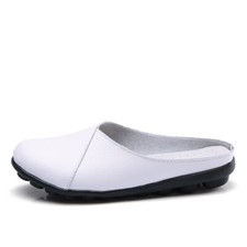 Women's Leather Flats Backless