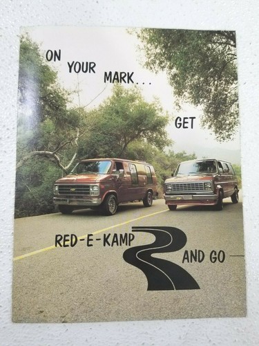 Ford econoline red kamp van - ford,