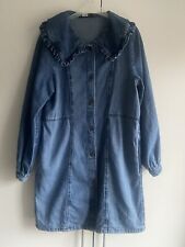 PEP & CO  Peter Pan Frill Collar Denim Dress 100% cotton Size 10 