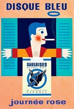 Pink Day Blue Disque  Gauloises  Cigarette Cig Tobacco Smoke Poster Print