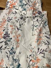 Coral Pink Villa Nova Leafy Fabric Curtain W2.65 x D2.15m - Partially Ffinished