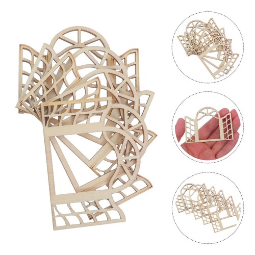 6pcs khaki mini wooden - mini,