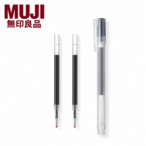 Muji blue black - gel, +