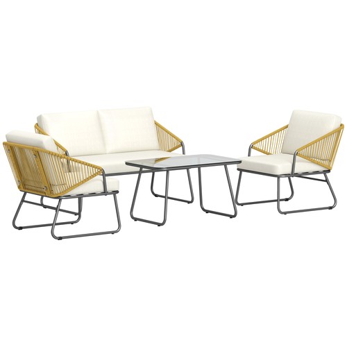 Outsunny piece rattan garden - 4,