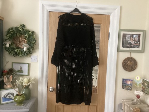 New black crochet - dress, size