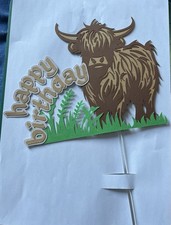 Highland Cow Happy Birthday