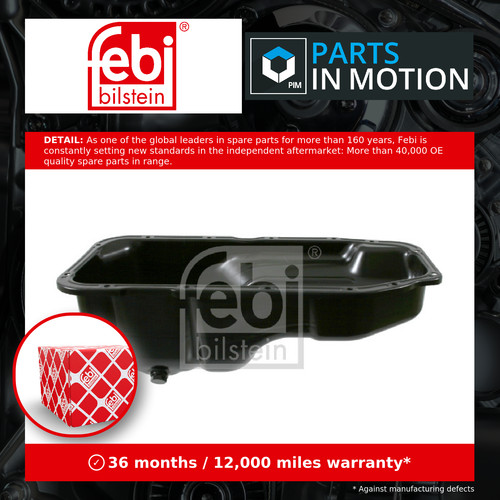 Sump pan fits - pan, f