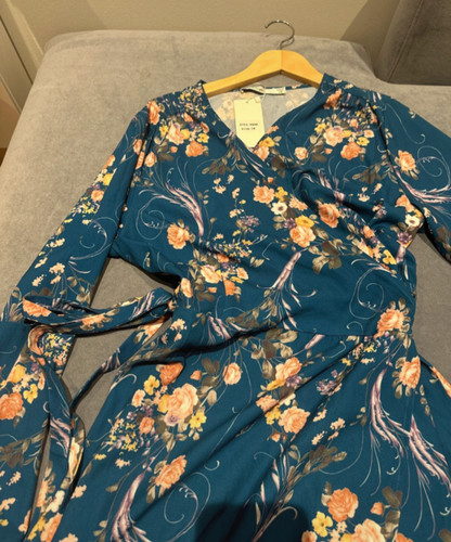Cotton blend floral dress - ., xl