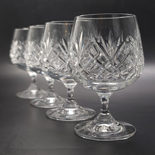 Set of 4 Lead Crystal Brandy