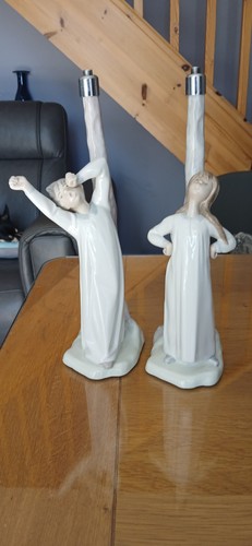 Two lladro nao bedside lamp - lladro,