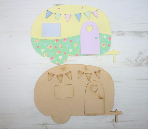 Caravan plaque wall art mdf - caravan,