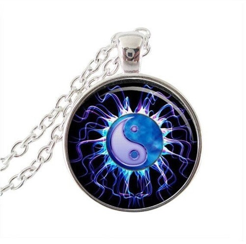Blue yin ying yang sign - yin,