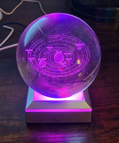 Solar system crystal ball - 3d,