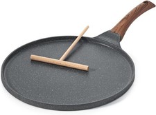 Non-Stick 26cm Crepe Pan | Granite Coating Dosa Pancake Flat Skillet