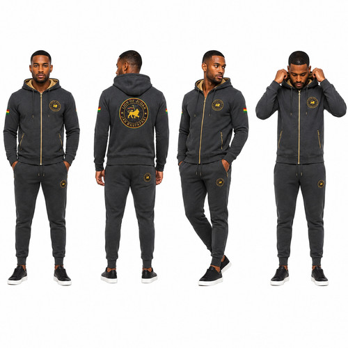 Mens fleece tracksuit rasta - fleece,