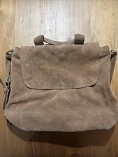 Zara Tan Suede Hobo Bag With Shoulder Strap