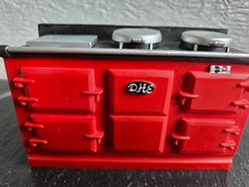 doll house emporium red large resin stove aga  1.12th