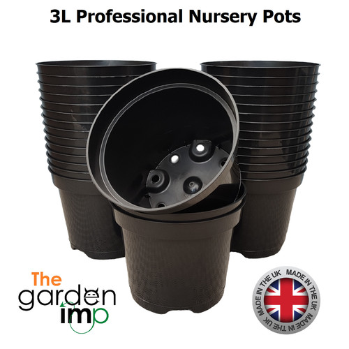 Plant pots black plastic - black,
