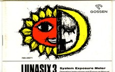 Gossen Lunasix 3 Instruction Book, More Exposure Meter Manuals & Guides Listed