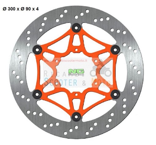 Front floating brake disc - , with
