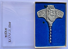 Vintage Konge Tinn Norwegian Pewter Mid-Century Corkscrew  - Boxed