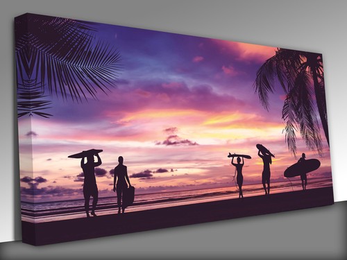 Surfboards sunset beach - on,