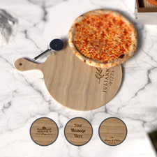 Personalised Pizza Board Engraved Pizzeria Large Wooden Paddle Gifts