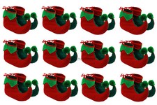 24 X ELF BOOTS PIXIE SHOES CHRISTMAS FANCY DRESS COSTUME GROUP GNOME XMAS