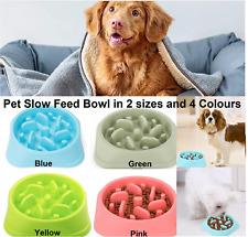 Dog Bowl Slow Feeder Pet Puppy Bowls Feeding Dish "BUY 2 MEDIUM Bowl GET 1 FREE"