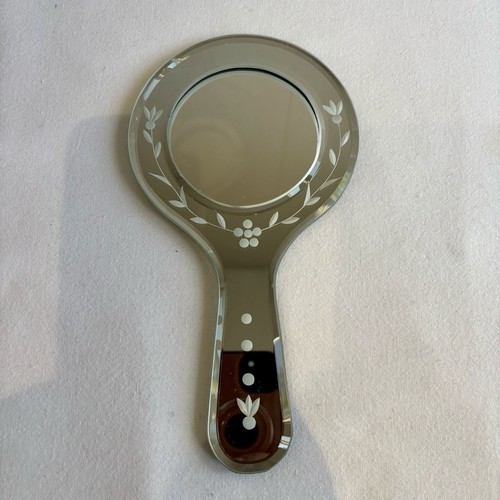 Vintage hand held mirror - vintage,