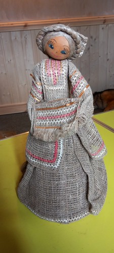Vintage russian folk art doll - vintage,